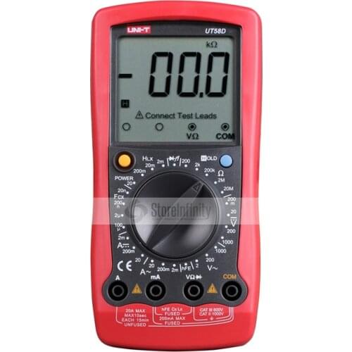 UNI-T UT58D DMM AC/DC Modern Digital Multimeter Large LCD UT58D
