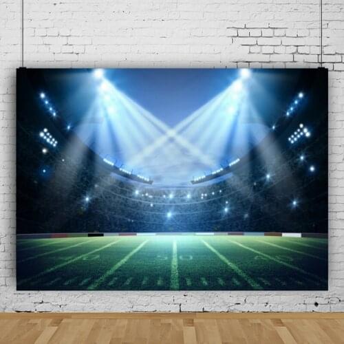Open-air Football Field Match Vinyl Background Backdrop Props Boys Birthday Portrait Photography Decors Video Photocall