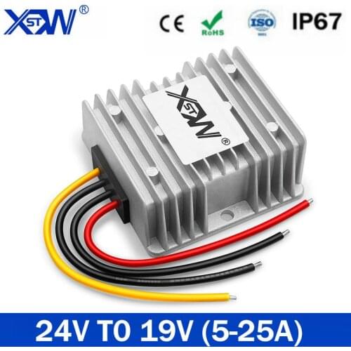 XWST Waterproof DC/DC 24V Step Down to 19V 10A 190W Voltage Boost Converter Regulator Transformer Power Supply for Car CE listed