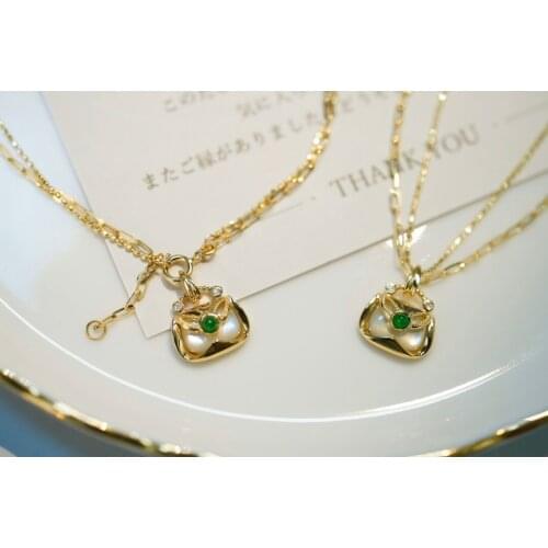 SX Solid 18K Gold Bag Shape Nature 0.2ct Green Emerald Gemstones Pendants Necklaces for Women Fine Jewelry for Women Gifts