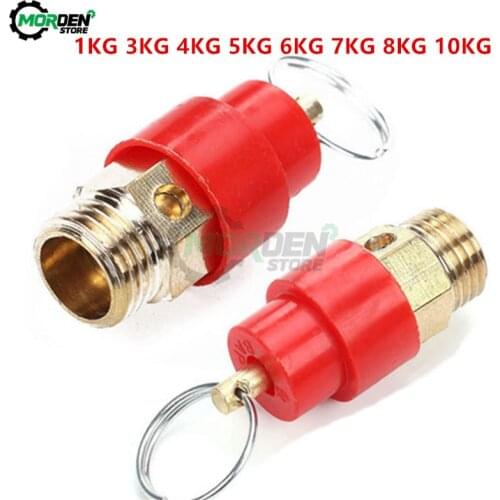 1/4'' BSP 1/3/4/5/6/7/8/10KG Air Compressor Safety Relief Valve Pressure Release Regulator 9mm Diameter For Pressure Piping