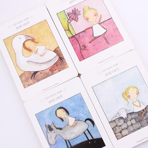 1 set Kawaii Girl Series Postcard Vintage Book Design Greeting Cards Sets Birthday Gift Card Message Memos Supplies (ss-1739)