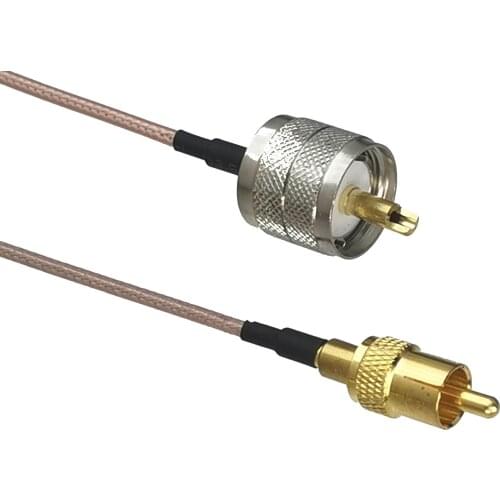 1Pcs Cable UHF PL259 Male Plug to RCA TV Male Plug Connector RG316 RF Pigtail jumper cable 4inch~10M