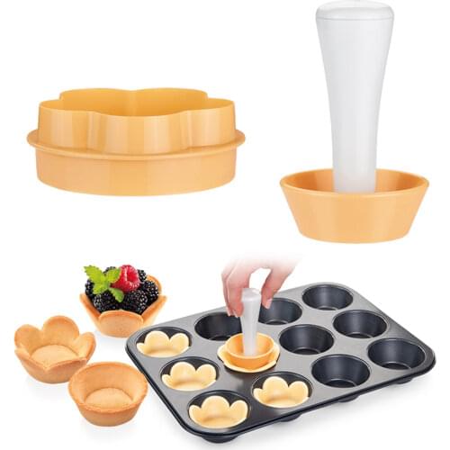 1PC Dough Egg Tart Shells Mold DIY Professional Burr-free Handle Smooth Rapid Prototyping Pastries Biscuit Cupcake Mold