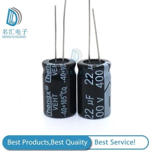 10PCS Higt quality 400V22UF 13*21mm 22UF 400V 13*21 Electrolytic capacitor