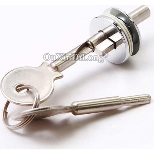Brand New 10 Pieces Brass Core Glass Cabinet Locks Shopping Mall Jewelry Display Cabinet Locks Keys Alike