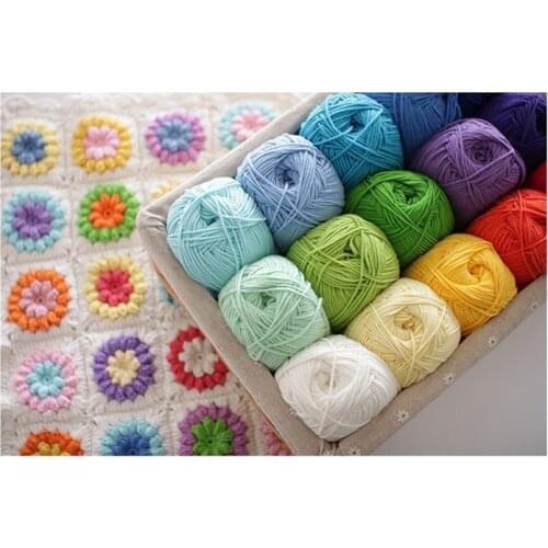 100 meters Hand knitted milk cotton wool pure cotton baby wool hat scarf thread cushion thread medium thick thread