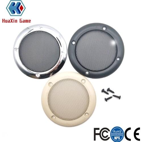 2PCS 3.5" Black / chrome Speaker Decorative Circle SubWoofer Grill Cover Guard Protector Mesh