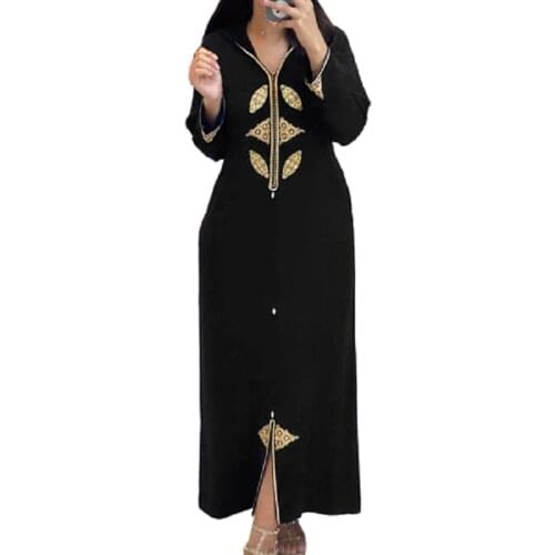 2XL Autumn Women Long Dress Dubai Abaya 2021 Fashion Hijab Dresses Luxury Vintage Robe Zipper Turkey Party Maxi Femme Vestiods