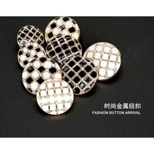 3pcs 18mm 23mm 25mm Golden Gold Color Metal Square Fashion Button Garment Coat Sewing Women Clothes Buttons for Clothing Crafts