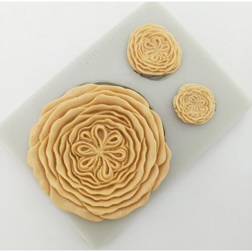 Minsunbak 3D Floral Silicone Mold DIY Chocolate Epoxy Clay Mould Cake Decoration Baking Tool