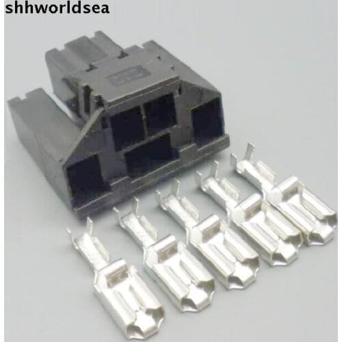 5/30/100sets 5pin 5p 6.3mm auto wire cable adapter connector 443 972 995 443972995