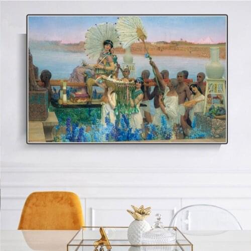Citon Lawrence Alma-Tadema《The Finding of Moses》Canvas Oil Painting Artwork Poster Picture Modern Wall Decor Home Decoration