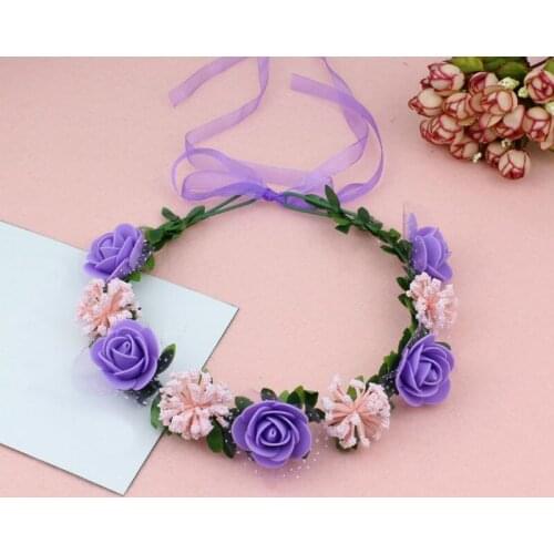 Flower Wreath Garland Floral Hairband Crowns Wedding Bridal Birthday Party for Women Girls home decor