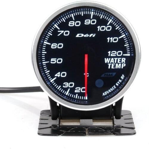 Defi Advance 60MM Water Temp Gauge Meter 7 Colors backlight Adjustable 20~120 Degrees With Electronic Sensor For Car/Boat/SUV