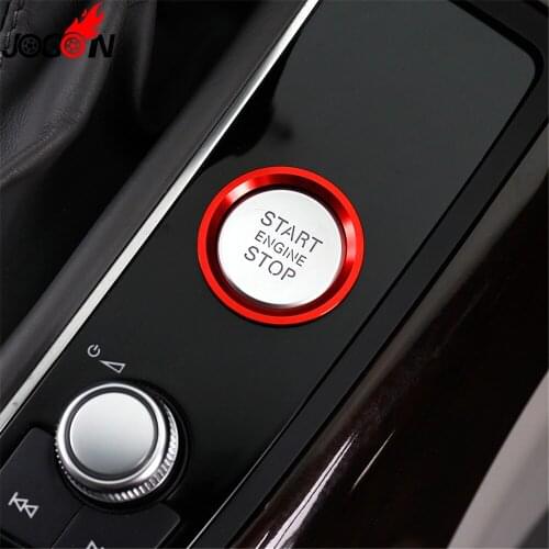 For Audi A4 A5 B9 2017 2018 A6 C7 A7 2011-2017 Q5 2009-2017 Car Start Stop Engine Button Ring Sticker