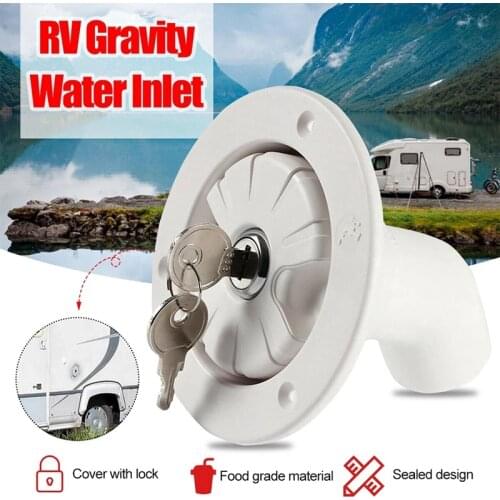 RV Gravity Water Filling Port Cover Drain Water Tank Cover for RV Camping Trailer Motorhome