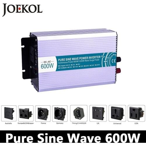 600W pure sine wave inverter,DC 12V/24V/48V to AC 110V/220V,off grid inversor,solar inverter,voltage converter for home use