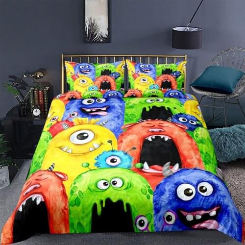 Cartoon Bedding Set Funny Toy Duvet Cover 2/3pcs Pillowcase Kids Quilt Comforter Covers Customize Bedclothes