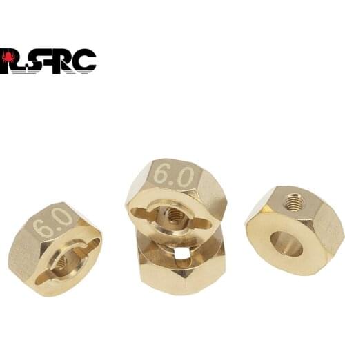 Brass Coupling Wheel Hex Hub Adapter 6mm 8mm 9mm 10mm Thickness 12mm Widen For RC Car SCX10 CC01 WRAITH 90027 90034 GEN 8