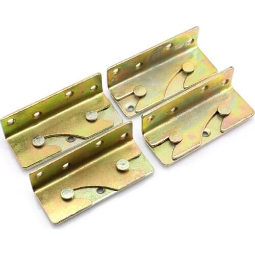 Free shipping furniture hinge Thickened Cold Rolled Steel bed fitting invisible bed hinge furniture hardware bed parts household