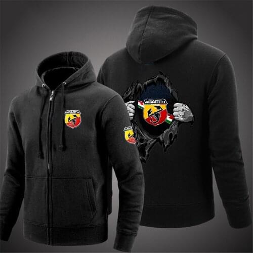 Spring Autumn ABARTH Logo Mans Custom Zipper Comfortable Hoodies Long Sleeve Jacket Casual Latest Sweatshirt Jacket
