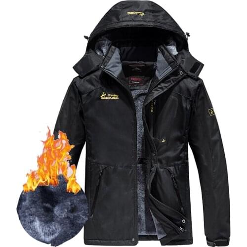 Men Winter Parkas Coat Thermal Waterproof Windproof Jacket Thick Warm Army Military Fleece Velvet Jackets Overcoat Plus Size 8XL