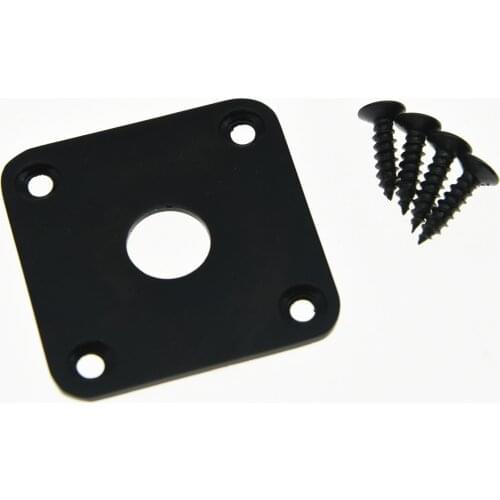 Flat Metal Jack Plate Square Jackplate for LP Black