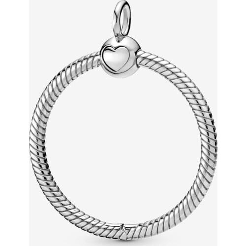 Authentic 925 Sterling Silver Moments Medium O Pendant for Women S925 Fine Jewelry Necklaces & Pendants Without Chain