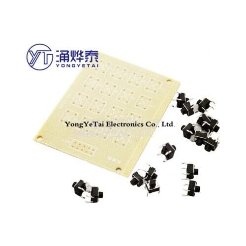 Empty PCB 4*4 matrix keyboard with 16 buttons New Hot sale Free Shipping