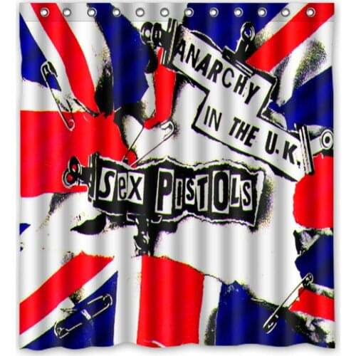 Vixm Home Sex Pistols Shower Curtains Mildew Waterproof Curtains For Bathroom With Hooks 66x72 inch