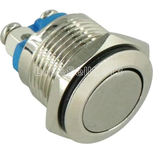Waterproof Metal 16mm Push Button Momentary ON OFF Horn Switch Start High Flush