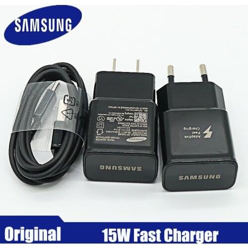 15w Charger Samsung Fast Charging Chargeur Cargador EU With Usb C Cable 1.2m For Galaxy S10e Z Flip Note9 M62 M40 M30s A20