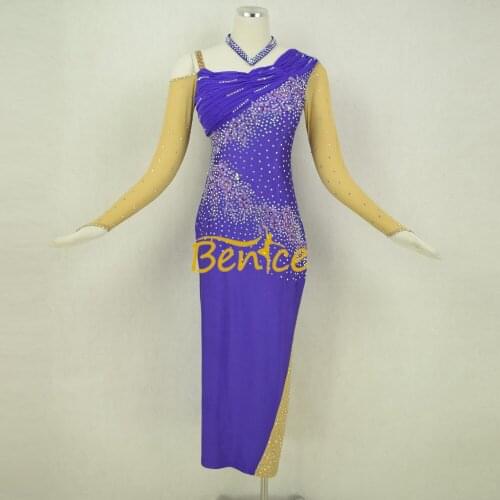 Free Shipping Latin Dance Skirt For Women Professional Sumba Dancing Skirt Adult Rumba QiaQia Latin Dress Latin Performances Dre