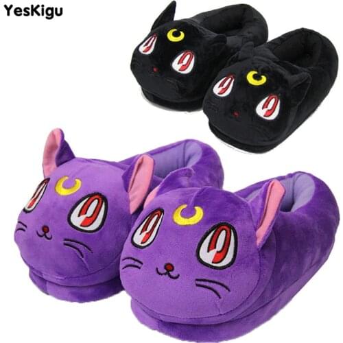 Winter Kigurumis Slippers Anime Dragon Cat Plush Shoes Women Men Cosplay Festival Indoor Shoes Woman Sneakers Cotton Slippers