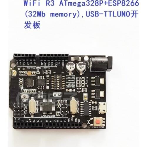 1PCS UNO R3 + WiFi ATmega328P+ESP8266 (32Mb memory) USB-TTL CH340G For Arduino Uno NodeMCU WeMos ESP8266