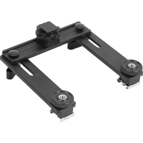 13 inch Twin Speed Light Flash Hot Shoe Mounting Bracket Mount Holder Studio