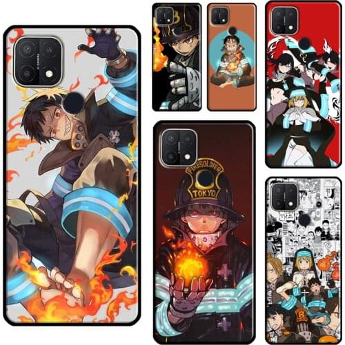 Fire Force Anime Case For OPPO A9 A5 2020 A53 A31 A52 A72 F5 F7 A1K A3S A5S Find X3 Pro A15 A83 A91 Cover