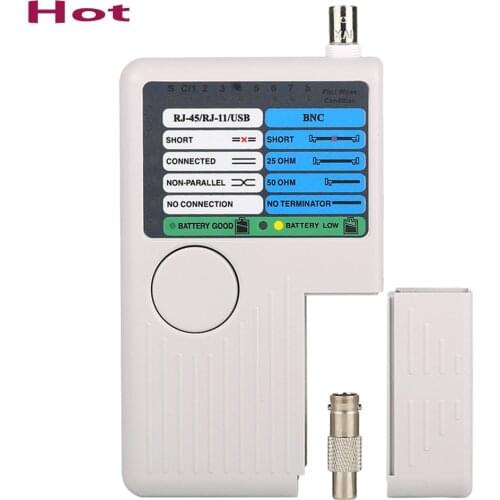 Free Shipping RJ11 RJ45 USB BNC Lan Network Cable Tester UTP STP Network pulse Tracker Detector Optical fiber inspection Tool