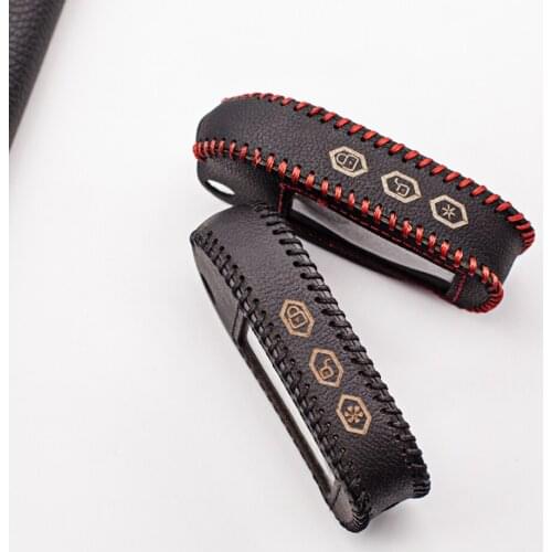 Two Way Car Alarm Leather Key Case Protector Cover for Starline Russian Car Alarm A91 A61 B9 B91 A91 Folding Car Flip Fob Case