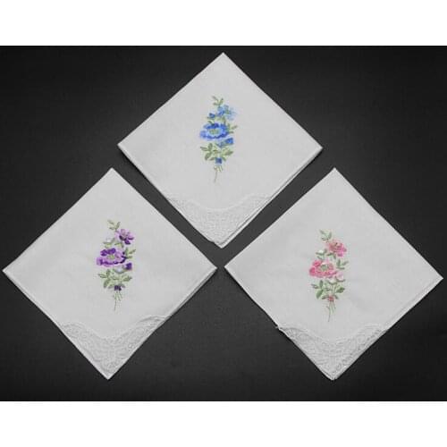 Flower handkerchief family handkerchief custom handkerchief a gift for parents bride and grooms handkerchief