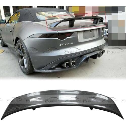 For Jaguar F-type Coupe 2 Door 2013-up Carbon Fiber Rear Spoiler Wing Trunk Boot Car Styling