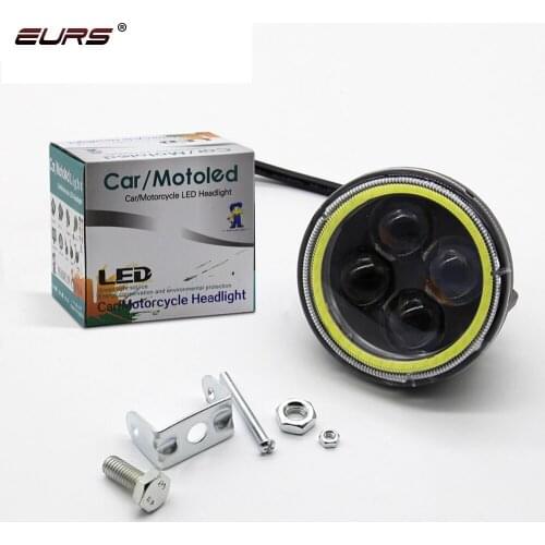 EURS 20W Motorcycle Headlight 12V motorbike aluminum lamp 4D spotlight accessories spotlight Fog light Motorcycle led Work Light
