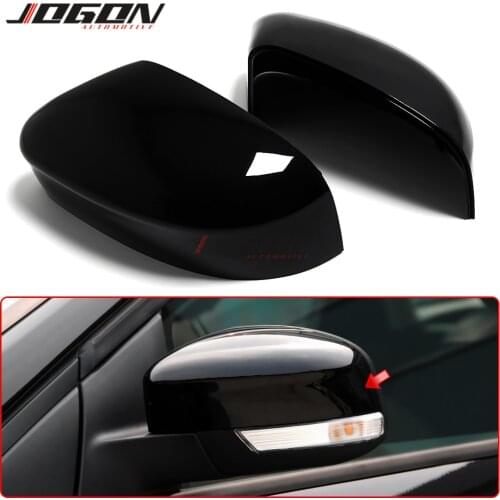 For Ford Focus 2 MK2 Focus 3 MK3 3.5 2008-2018 For Mondeo MK4 Gloss Black Side Rear View Mirror Cover Shell Cap Trim Replace
