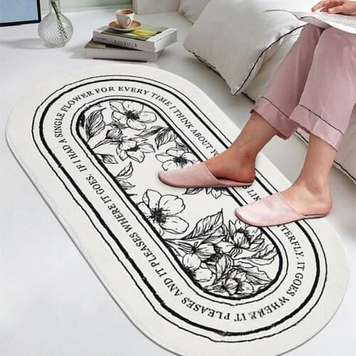 INS Style Carpets For Bedroom Fluffy Bedside Rugs Water Absorption Floor Mat Living Room Plush Rug Nordic Non-Slip Mats Tapis