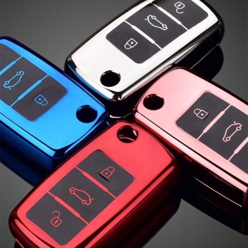Beautiful New Soft TPU Full Cover Car Key Case For Volkswagen For VW Passat Golf Jetta Bora Polo Sagitar Tiguan Auto Accessories