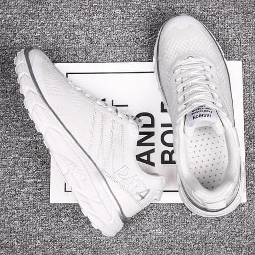 White chunky trainers shoes men sneakers summer 2020 adult breathable mesh casual man trend classic male true mens sports brand