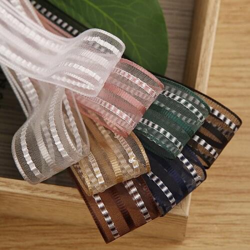 5yards Jump Point Organza Ribbon for Diy Hairwear Bows Gifts Flowers Packaging Ribbons Bag Clothing Accessories