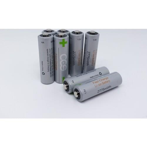 AA 1.5V 2775mWh lithium li-ion rechargeable battery