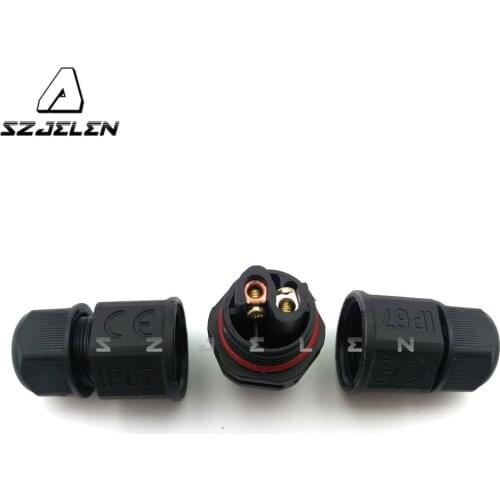 LLT L20, 2 pin waterproof connector, power cable wire connector,IP67, LED power connector